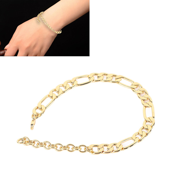 Tyylikäs litteä ketju rannekoru miehille ja naisille, muodikas ja elegantti rannekoru, koru, asuste treffeille ja juhliin