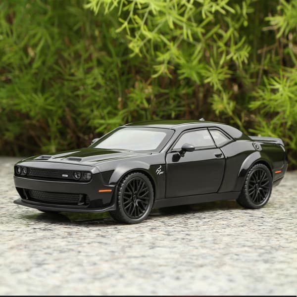 Hellcat Legetøjsmodelbil til Børn 1:32 Skala Dodge Challenger Trykstøbt Metal Legetøjsbiler til Træk Tilbage Modelbil Hellcat med Lyd og Lys Hellcat Bil