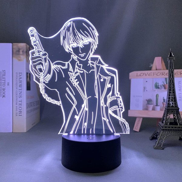Anime LED Nattlampa Vampyr Knight Zero Kiryu Figur för Sovrum Dekorativ Ljus Födelsedagspresent Manga Lampa Vampyr Knight