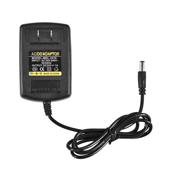 Yleiskäyttöinen AC100-240V - DC 24V 1A sovitin virtalähde seinälaturi johto 5.5*2.1mm