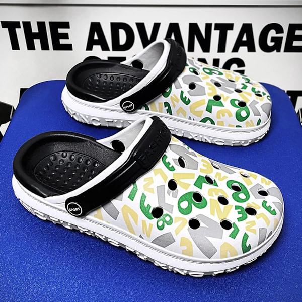 Trädgårdsskor för män och kvinnor, sommarsandaler, lätta, halkfria promenadskor, unisex, vuxna, träskor för pool, strand, trädgård, kök, dusch Green 10inch 13 Women/10.5 Men