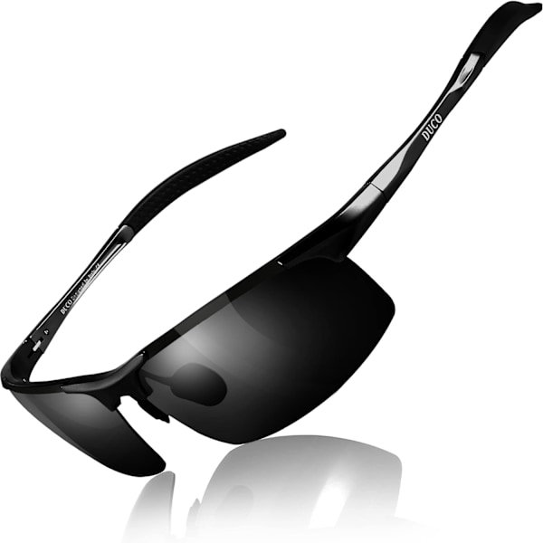 Polariserade solglasögon för män med UV-skydd - 8177s Black Frame Gray