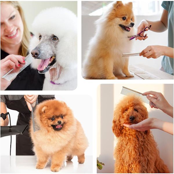 Pet Steel Grooming Tool Pudel Finishing Butter Kam 7 1/2-tums L