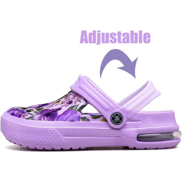 Kvindernes Have Clogs Sko Casual Slipper Strand Sandaler Anti-Slip Pool Vandsko Hjemmesko Sommer Fodtøj Purple 9.25inch 8 Women/6.5 Men