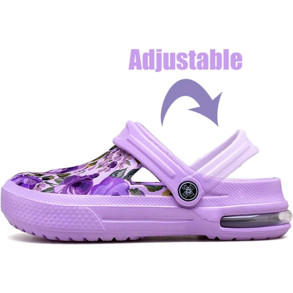 Kvinders Have Clogs Sko Casual Slippers Strand Sandaler Anti-Slip Pool Vandsko Hjemmesko Sommer Fodtøj Purple 11inch 6.5 Women/5 Men