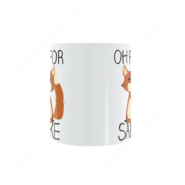 Oh For Sake Fox Kaffe Krus Morgenmad Krus Sjov Kaffe Krus 11 Ounces Inspirerende Og Motiverende