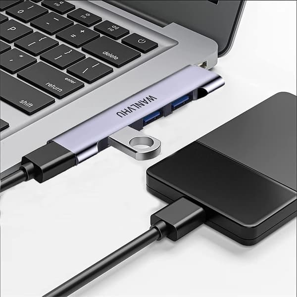 USB-hub 4 porter Multi USB-portutvider Bærbar data USB-splitter USB-forlengelsesadapter for bærbar PC