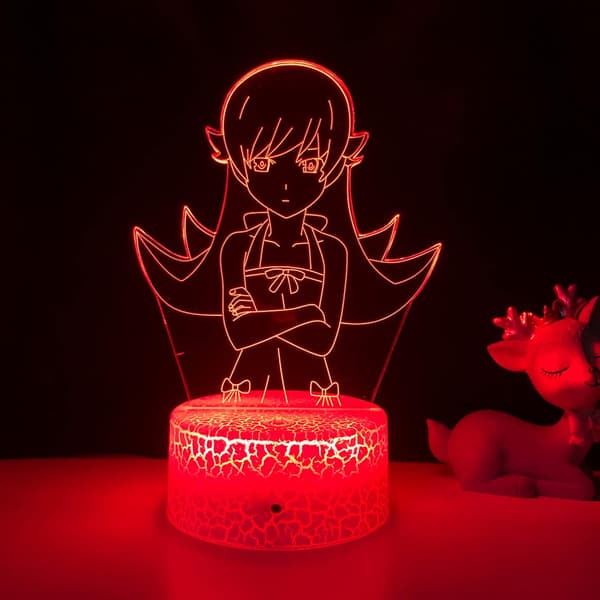 Anime Bakemonogatari LED nattlampe for soverom dekor lys bursdagsgave Bakemonogatari rom skrivebord 3D lampe