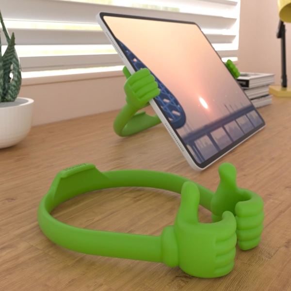 Thumbs Up 2-pak Tablet Stand, Tablet Display Stand Holder til skrivebord, Tablet Stand Kompatibel med iPad-serien, Samsung Galaxy Tabs Green/Green Plus