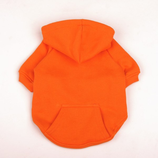 Hundehættetrøje Hunde Tøj Sweater med Hat, Kæledyr Vintertøj Varm Hættetrøje Frakke Sweater til Hvalp Chihuahua (orange) XXL