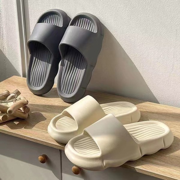 Herr Pillow Tofflor Snabbtorkande Supermjuka Halkfria Studsande Duschtofflor Sandaler för Inomhus 44-45 Vit White 44-45