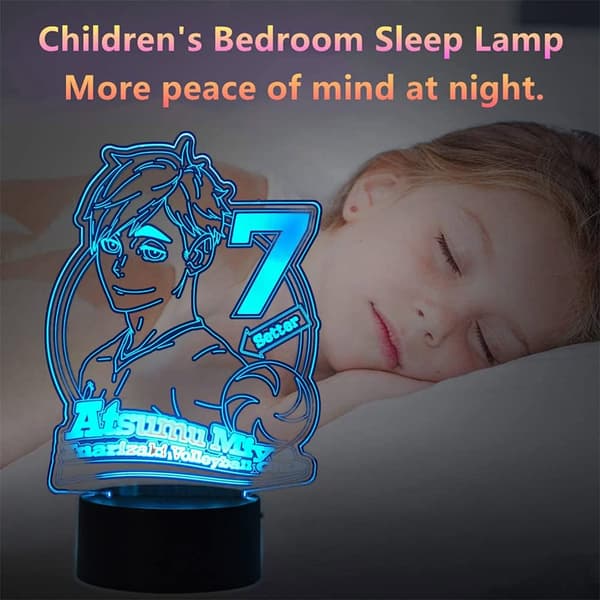 Anime-modell Miya Atsumu 3D illusjonslys LED nattlys hjemmedekorasjon belysning USB barnerom dekorasjonslys