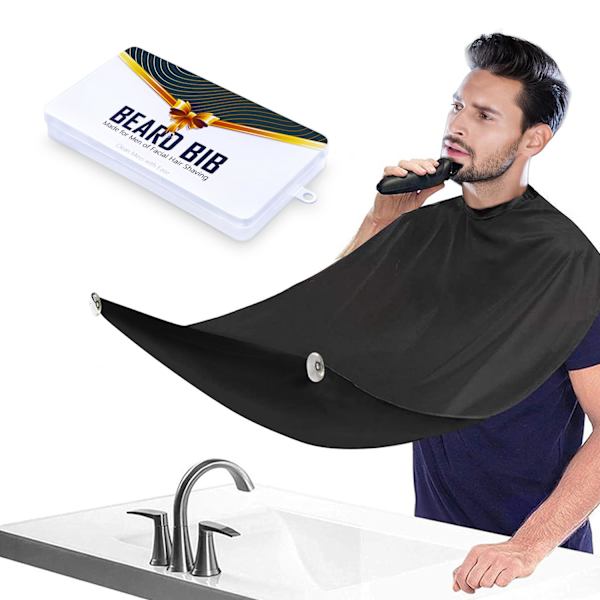 Skægbind, Skægforklæde, Skægopsamler til Mænds Barbering og Trimning, Non-Stick Skægkappe Pleje Klud, med 3 Sugekopper, Bedste Gaver til Fars