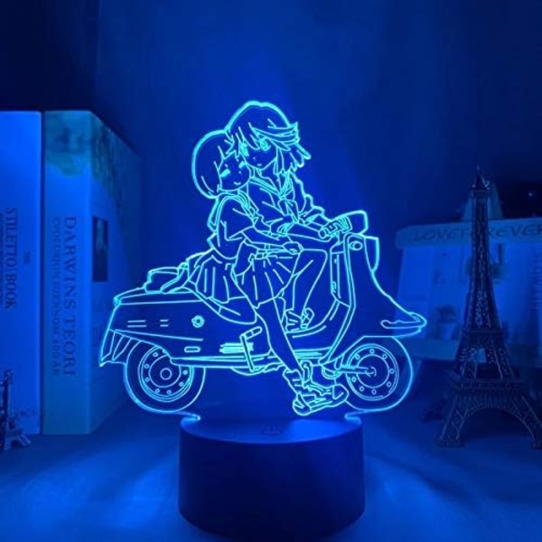 Anime Kill La Kill Ryuko Matoi Lampe Kule 3D Illusions nattlampe Hjem Rom Dekor Opplysning Akryl LED Lys Julegave Otaku Glød Skrivebordslamper (1