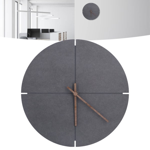 Nordisk stil enkel träväggklocka kvartsur väggklocka för kontor vardagsrum