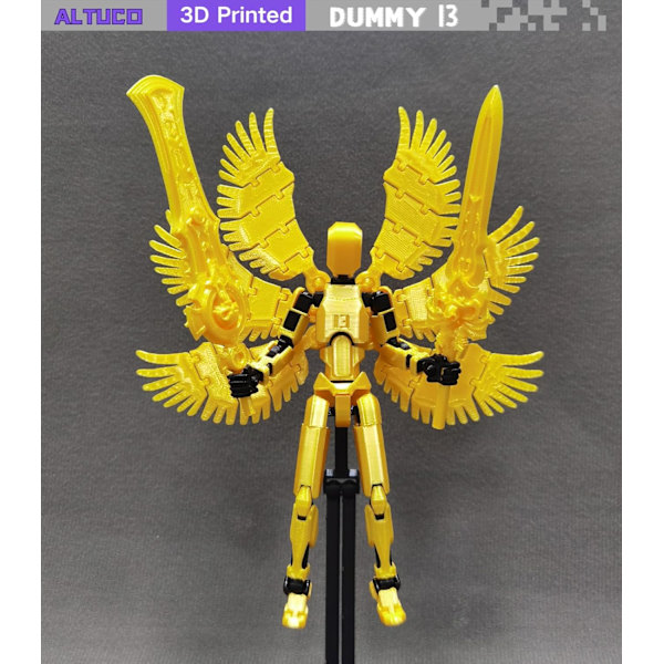 T13 Angel Actionfigur med flere tilbehør, (samling afsluttet) Titan 13 Desktop Dekorativt Legetøj, 3D-Printet Multi-Led Dummy 13 Figur