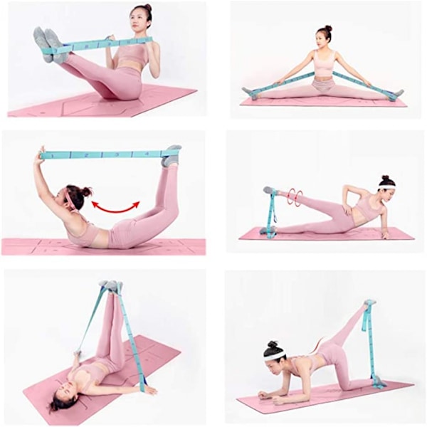 Strækstropper Hamstring Strækker Enhed Elastisk Træningsbånd Yogamåtte Bærestropper Benstrækstropper