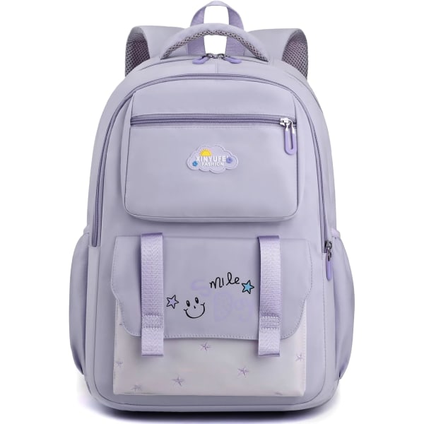 Backpack for Girls Kids, Cute Kawaii School Bag Lightweight Bookbag Backpack for Middle & High School with Anti Theft Pocke