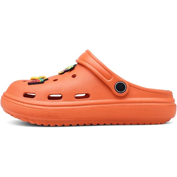 Dame Hagesko Sommer Lett Clogs Sandaler Sklisikre Slides Dusj Tøfler Innendørs Utendørs Orange 10inch 4.5