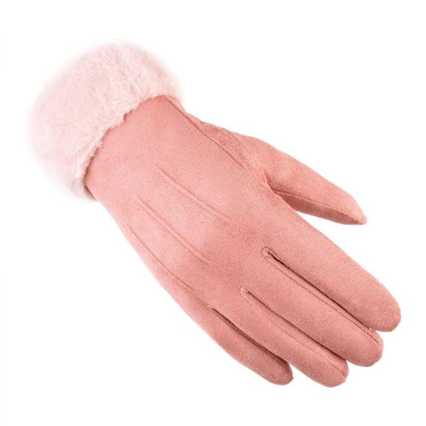 Vinterhandsker til kvinder - Varme touchscreen-handsker - Vindtætte - Elastiske - Tekstvenlige - Pink