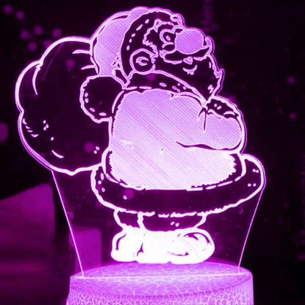 3D Julenissen Nattlys Bordskrive Optisk Illusjon Lamper 16 Farge Skiftende Lys LED Bordlampe Jul Hjem Kjærlighet Bursdag Barn Barn Leke Gave