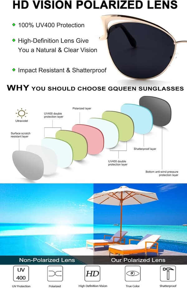 Trendy Oversized Solbriller for Kvinner Polariserte Cat Eye Cute UV400 Beskyttelse Grey Lens Model B
