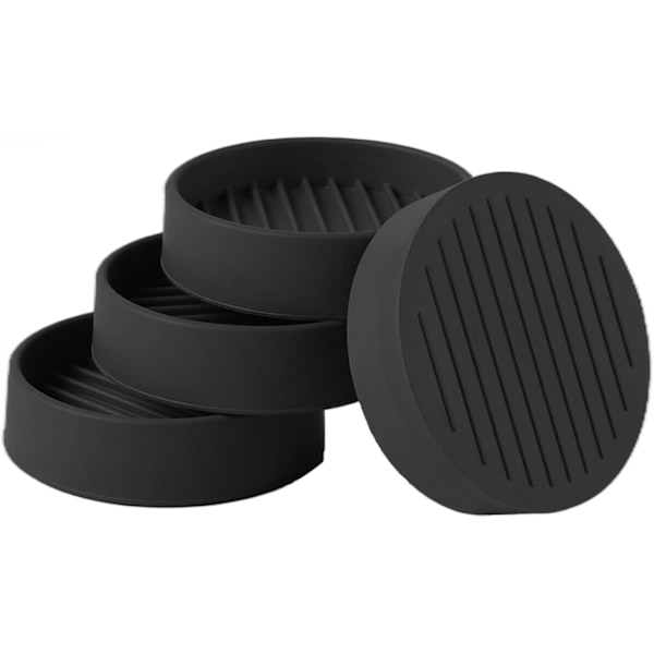 2x2 Runda Möbelhjulskoppar i Gummi, Halkskyddande Möbelkuddar Sängstopp Golvskydd med Grepp - Skyddar Alla Golv 2“ x 2”