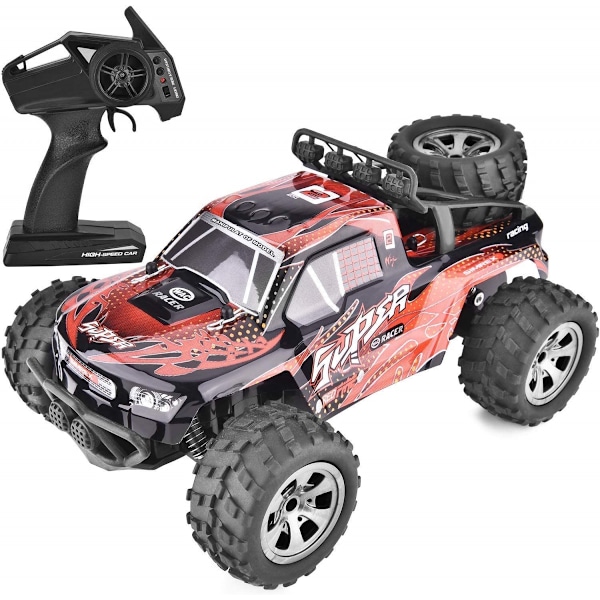 1/18 mittakaavan radio-ohjattava auto C4wd, maastoauto, suuri nopeus 20 km/h, maastoauto pojille ja tytöille, radio-ohjattava leluauto lahja 5-12-vuotiaille