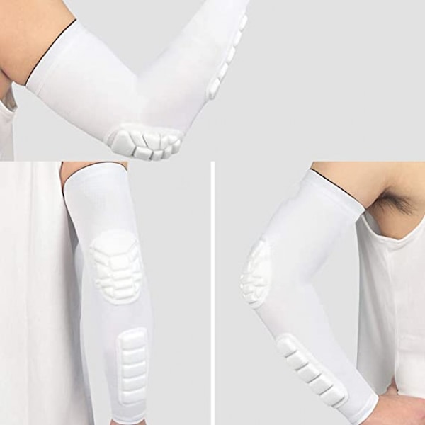 2PCS Vadderade armbågsunderarmsskydd Kompressionsarmskydd（M）