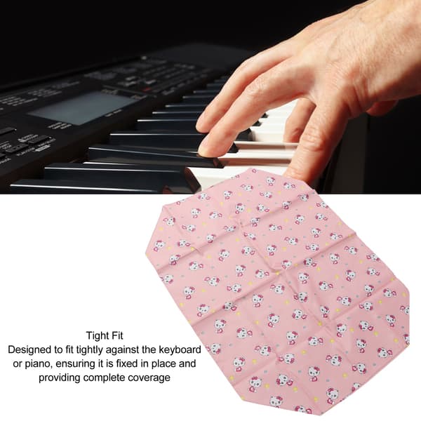 Pianon koskettimiston pölysuoja vedenpitävä täysin peittävä universaali pölysuoja pianolle Pink 61 Keys
