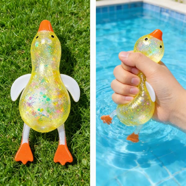 2 stk. Glitter And Squishy Stressbolde, Bløde Formbare Sukkerbold Squishies, Langsomt Stigende Sensorisk Fidget Legetøj til Angst og Stresslindring B style