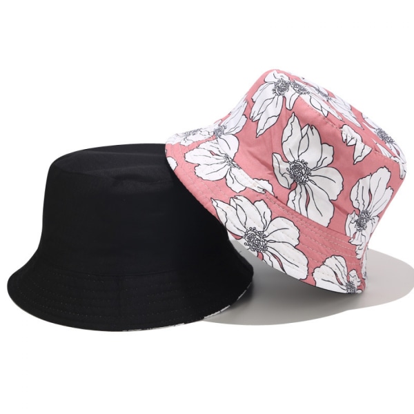 AVEKI Unisex bomullsförpackningsbar Bucket Hat Sun Reversible Wear Fishing Beach Hat, Rosa