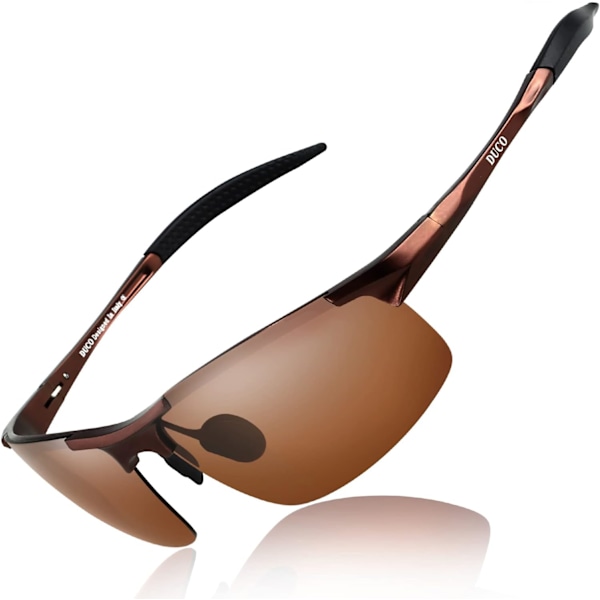 Polariserade solglasögon för män med UV-skydd - 8177s Brown Frame Brown