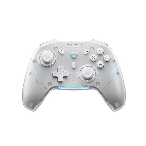 Machenike G5 Pro Trådløs Spillkontroller for Windows PC, Switch, IOS og Android, PC-kontroller Hall Effect Joystick og Trigger/Gyroskop, RGB-lys White
