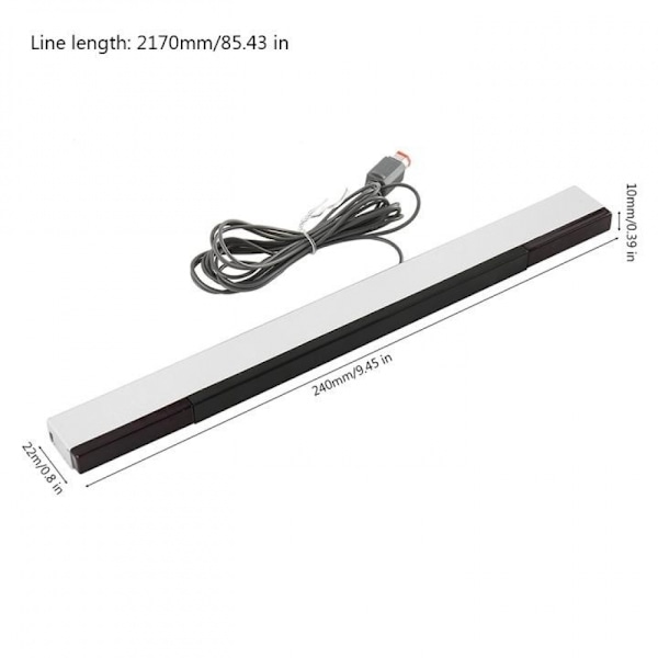 Populært tilbehør til videospil Wii Sensor Bar PP kablet infrarød sensor bar