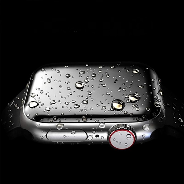 4 st mjuka 3D böjda kanter skärmskyddsfilm i glas för Apple Watch Series 6/SE-44mm Full Coverage Reptålig Anti-Bubble HD