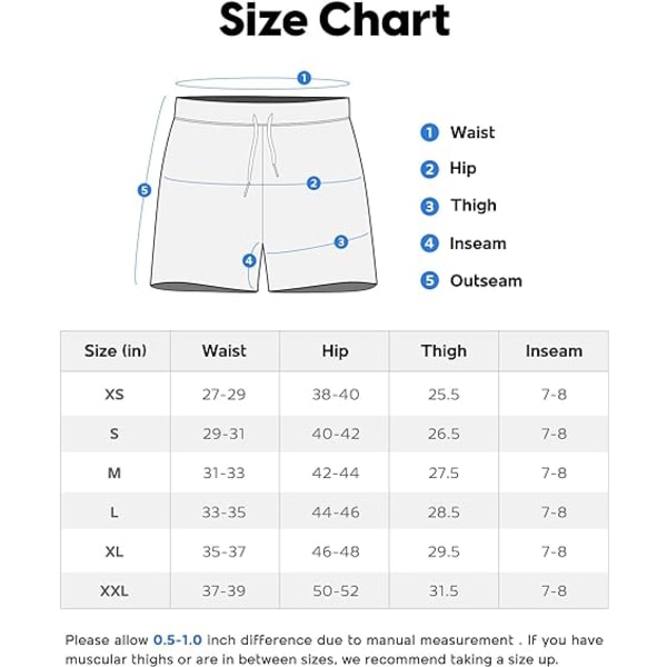 Badbyxor för män 7 tum Snabbtorkande tryckta shorts med meshfoder Badkläder Baddräkter 4 Navy Blue L