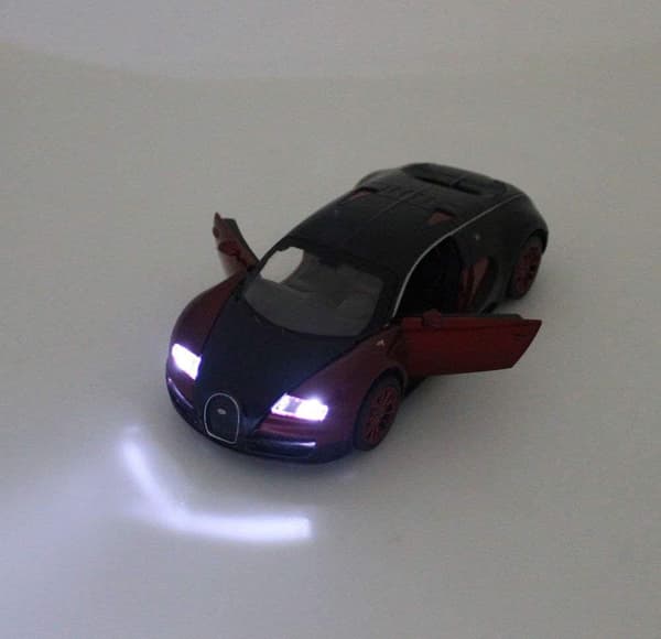 SAYTAY Modelbiler, 1:32 Bugatti Veyron Støbte Biler i Legering med Lys og Lyd (Rød) ST-001