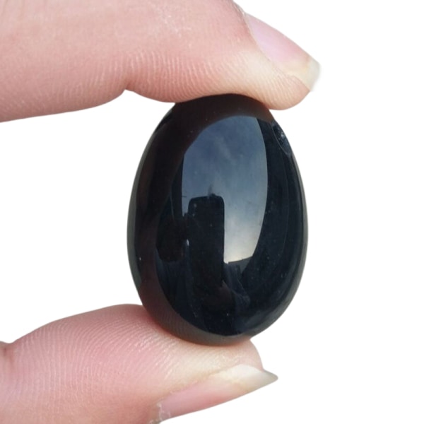 Black Obsidian Egg-Shape Meditation Chakra and Home Decor Balancing Gemstone and Crystals Figurines Kit,1.1"x 0.78"Reiki Healers