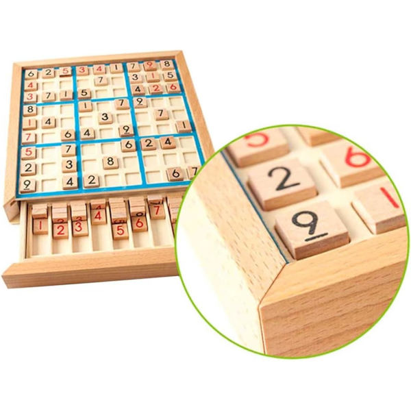 Træbræt Puslespil Bog Tal Ternet Zone Sudoku Bræt Skrivebord Blok Puslespil Tal Placering Træ Puslespil Børn Træ Puslespil Spillebræt Spil
