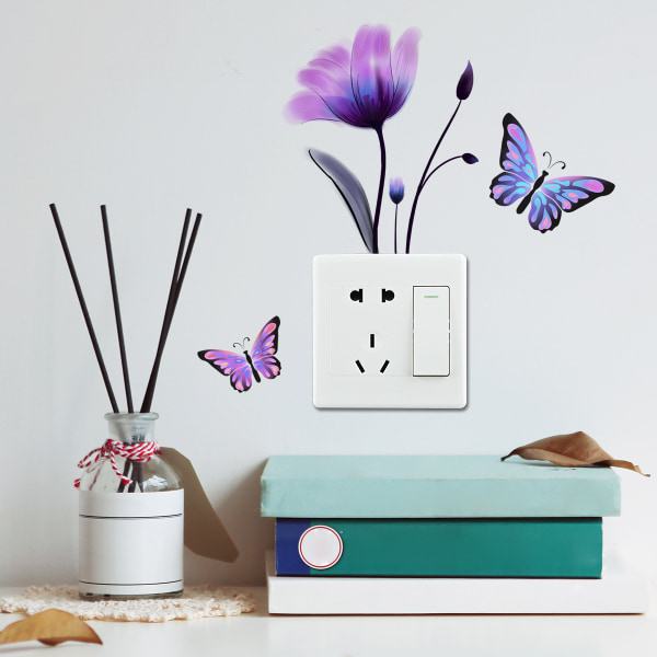 Flower & Butterflies valokytkin ja kaksoistarravinyyli