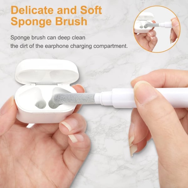 Bluetooth-hörlurar rengöringspenna - 3 i 1 Airpod-rengöringskit, bärbar telefonrengörare, multifunktionellt telefonrengöringskit för Huawei