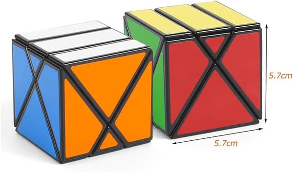Sticker X Skewb Speed Cube, Deformert 4-akse Skewb Cube Puslespill, 3D Hjernepuslespill