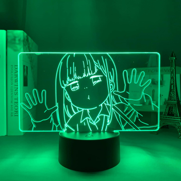 3D Optisk Illusions Nattlys Anime 3D Lampe Aharen San Aharen for Barnerom Dekorasjon Bursdagsgave 7 Farger PXJD