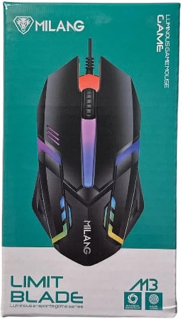 Kablet USB Gaming Mus RGB Gaming Ergonomisk Optisk Datamus for Datamaskiner