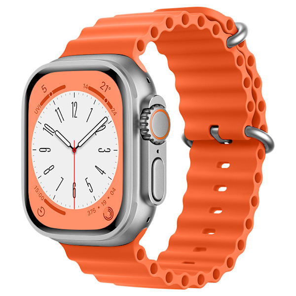 Apple Ocean -ranneke applewatch8/7/se/ultra -urheilukäyttöön tarkoitettu kaksiväri silikoninen iwatch-ranneke (38/40/41mm)