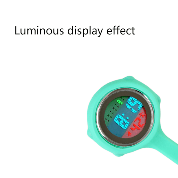 Multifunktionel elektronisk digitalt display sygeplejerske Fob Ure, Silikonelæge Lomme Revers Clip On Ure Gave