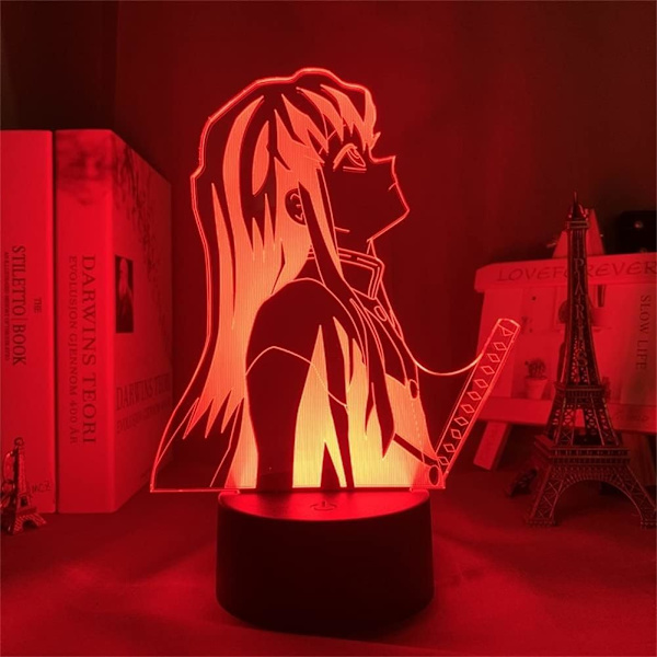 Anime 3D Lampe LED Illusion Lampe Tokitou Muichirou Natlys 16 Farver RGB Fjernbetjening Piger Drenge Soveværelse Dekoration Børn Julegave