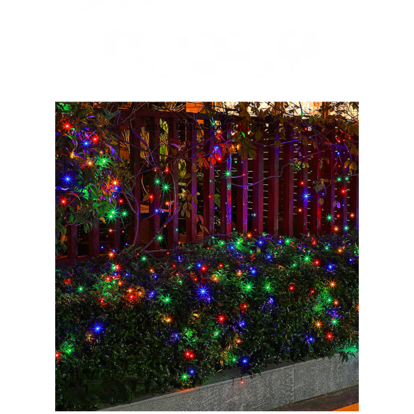 Julgransbelysning utomhus - 20 m 200 LED-lampor Vattentät, juldekorationer Strängljus Fjärrkontroll/8 lägen/Timer - Färg Xmas Lights