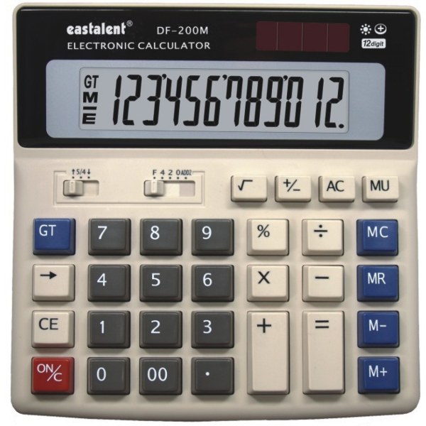 Stor knappkalkylator Kontorskalkylator, 12-siffrig stor LCD-skärm, Funktion Elektronisk kalkylator